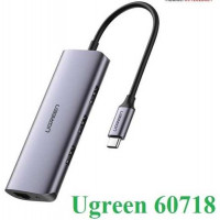 Thiết bị mở rộng USB type-C to Hub 3 cổng USB 3.0/Lan Gigabit hỗ trợ cổng cấp nguồn Ugreen 60718