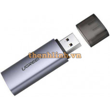 Ugreen 60723 2 trong 1 USB 3.0 đọc thẻ đa năng SD TF màu xám CM216 10060723