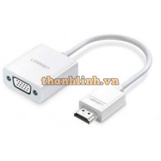 Bộ chuyển đổi HDMI sang VGA không có Audio 1920*1080@60Hz(Max) Trắng 60739