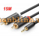 Cáp âm thanh audio 3.5mm sang 2RCA (hoa sen) 15M Ugreen 60834