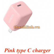 Sạc nhanh Ugreen USB-C 20W (Hồng nhạt) 60897