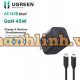 Củ sạc nhanh GaN 45W Ugreen 65155B X527, 3 cổng USB-C x2, USB-A Hỗ trợ QC4+, PD3.0 EU Plug
