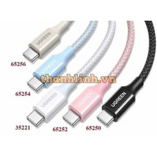 Cáp sạc nhanh 100W/5A USB Type-C to USB Type-C dài 2M Ugreen 65250 cao cấp (Màu Đen)