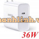 Sạc Nhanh Dual PD Ugreen 36W (Trắng) 70263