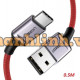 Ugreen 70295 1M màu đỏ cáp USB A ra Type-C hỗ trợ sạc nhanh 50CM đầu bọc nhôm chống nhiễu US292 20070295