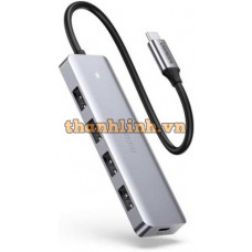 Bộ chia USB Type-C ra 4 cổng USB 3.0 có hỗ trợ nguồn Ugreen 70336