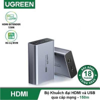 Ugreen 70438 150M1200P 60Hz Bộ nối dài KVM HDMI và USB Qua Cáp Mạng cat5e cat6 CM291 20070438
