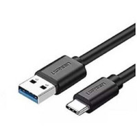 Ugreen 70559 25cm QC3 0 cáp USB A ra Type-C dây dù siêu bền đầu nhôm chống gãy 0,25M US301 20070559