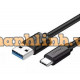 Ugreen 70560 50cm Cáp dữ liệu USB Type-C sang USB 2.0 màu đen truyền dữ liệu từ máy tính ra điện thoại dài 0,5M US301 20070560