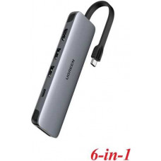 Cáp chuyển đổi USB Type-C sang 3.5mm hỗ trợ cổng sạc Type-C Ugreen 70606 cao cấp