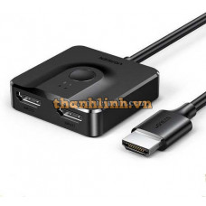Bộ gộp tín hiệu HDMI 2.0 4K@60Hz Splitter Switch 2 vào 1 Ugreen 70607 (hỗ trợ 2 chiều)