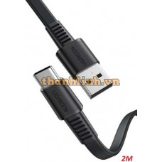 Ugreen 70637 2M màu đen Cáp sạc và truyền dữ liệu USB A sang Type-C 2.0 US332 20070637