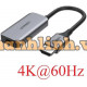 Ugreen 70693 4K 60hz Bộ chuyển đổi HDMI sang USB Type-C màu ghi xám