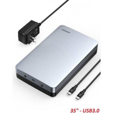 Ugreen 70797 USB Type-C 3.1 gen2 3 5inch hộp ổ cứng sata kết nối với máy tính kèm dây cáp 2 đầu C CM301 20070797