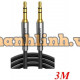 Ugreen 70880 Đầu nối kim loại 0.5m 3.5mm Vỏ Alu Cáp âm thanh bện Màu xám bạc 70880