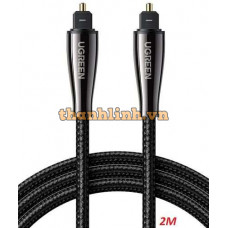 Ugreen 70896 2M cáp quang Toslink optical đầu mạ vành 24k màu đen AV408 10070896