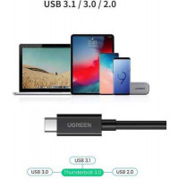 Ugreen 70951 0 8M 40Gbps 100W USB 3 1 cáp USB Type-C Thunderbolt 3 hỗ trợ PD màu đen US341 10870951