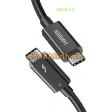 Ugreen 70952 2M 40Gbps 100W USB 3 1 cáp USB Type-C Thunderbolt 3 hỗ trợ PD 79052 màu đen US341 10070952