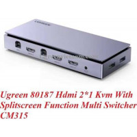 Bộ chuyển đổi 2 máy tính dùng 1 màn hình KVM HDMI 4K30hz, KVM Switch Ugreen 80187