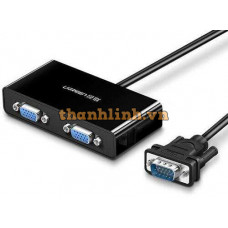 Ugreen 80190 1080P 60Hz full hd màu đen bộ chia vga 1 ra 2 có sẵn dây cấp nguồn
