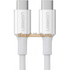 Ugreen Type-C Male to Type-C Male 2.0 ABS Shell 5A Dòng điện 1.5m (Trắng) 80370