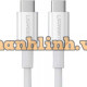 Ugreen Type-C Male to Type-C Male 2.0 ABS Shell 5A Dòng điện 1.5m (Trắng) 80370
