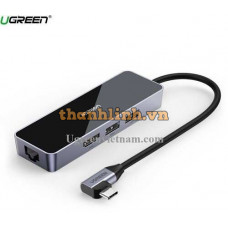 Ugreen 80546 4K USB Type-C to 2 x USB 3.0 + HDMI + RJ45 Gigabit Bộ chuyển đổi 4 in 1