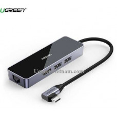 Ugreen 80546 4K USB Type-C to 2 x USB 3.0 + HDMI + RJ45 Gigabit Bộ chuyển đổi 4 in 1
