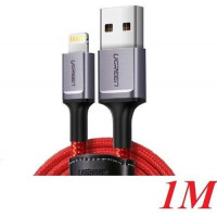 Ugreen 80635 1M màu đỏ cáp Lightning ra USB có chíp MFI chính hãng US293 10080635