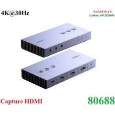 Thiết bị ghi hình hỗ trợ Livestream Capture HDMI 4K@30Hz Ugreen 80688 chính hãng cao cấp