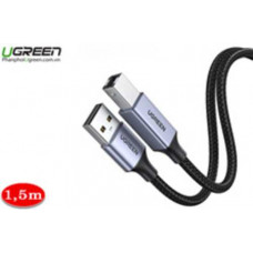 Cáp máy in Ugreen USB-A Male to USB-B 2.0 Alu Case with Braid 1.5m (Đen) 80802