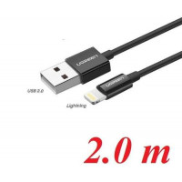 Ugreen 80823 2M màu đen cáp Lightning ra USB có chíp MFI chính hãng US155 10080823