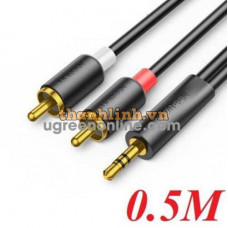 Ugreen 0.5m 3.5mm mạ vàng 24k Cáp Male to 2RCA Male 0.5m 90244