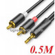 Ugreen 0.5m 3.5mm mạ vàng 24k Cáp Male to 2RCA Male 0.5m 90244