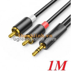 Cáp Ugreen 3.5mm mạ vàng 24k Male to 2RCA Male 1m 90245