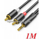 Cáp Ugreen 3.5mm mạ vàng 24k Male to 2RCA Male 1m 90245