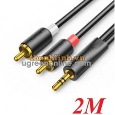 Cáp Ugreen 3.5mm mạ vàng 24k Male to 2RCA Male 2m 90247