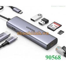 Hub USB 3.0 7 cổng Ugreen với cáp USB-B sang USB 3.0 Male US 90307