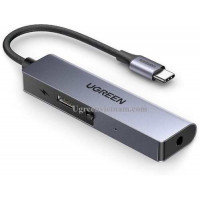 Cáp USB Type-C chuyển đổi âm thanh Audio 3.5mm kèm sạc PD 60W Ugreen 90518 cao cấp (DAC)