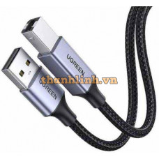 Ugreen USB-A to USB-B Male Printer Cable Alu Case Braided 5m (Đen) 90560