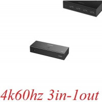 Bộ chuyển HDMI2.0 3 vào 1 ra 4K60Hz; HDMI2.0; Cáp cấp nguồn USB-A sang USB-C 1m + điều khiển từ xa (LY) 90800