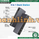 Docking Station USB-C 4K@60Hz 9 in 1 sang DP x2, HDMI x2, RJ45, PD 100W, USB-A&C Ugreen 90912