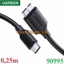 Cáp Ugreen USB-C Sang Micro B M/M 0.25m (Đen) 90995