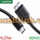 Cáp Ugreen USB-C Sang Micro B M/M 0.25m (Đen) 90995
