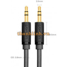 Cáp âm thanh đực ra đực 3,5mm model AV101 đen 0,5M Ugreen 10501