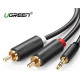 Cáp Audio 3.5mm to RCA (hoa sen) dài 10m Ugreen 10514 mạ vàng