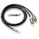 Cáp Audio 3,5mm ra 2 đầu RCA dài 2m Ugreen 10584