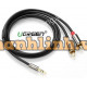 Cáp 3,5mm đực ra 2RCA cái model AV116 đen 8M Ugreen 20780