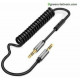 Cáp âm thanh stereo 3,5mm Flexible Spring model AV129 đen 1M Ugreen 20704