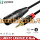 Cáp âm thanh 3.5mm ra CANON XLR đầu Đực dài 1m5 Ugreen AV162 XLR NB305 màu đen